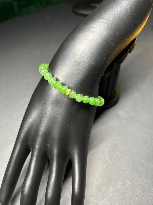 Green Jadeite Beaded Bracelet