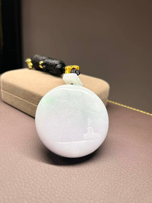 Round Blessing Jadeite Pendant