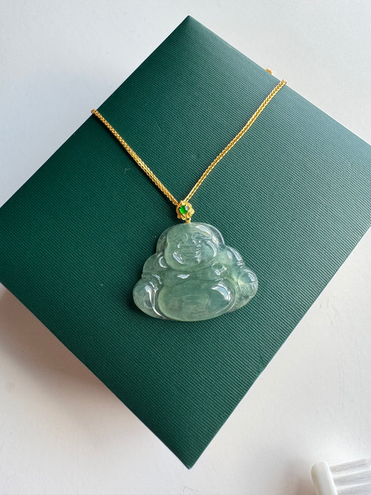 Light Green Budha Jadeite Pendant