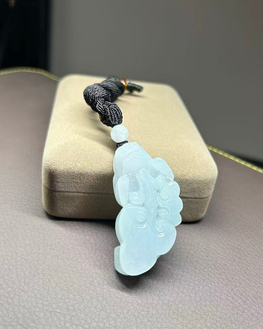 Pixiu Icy Light Green Jadeite pendant