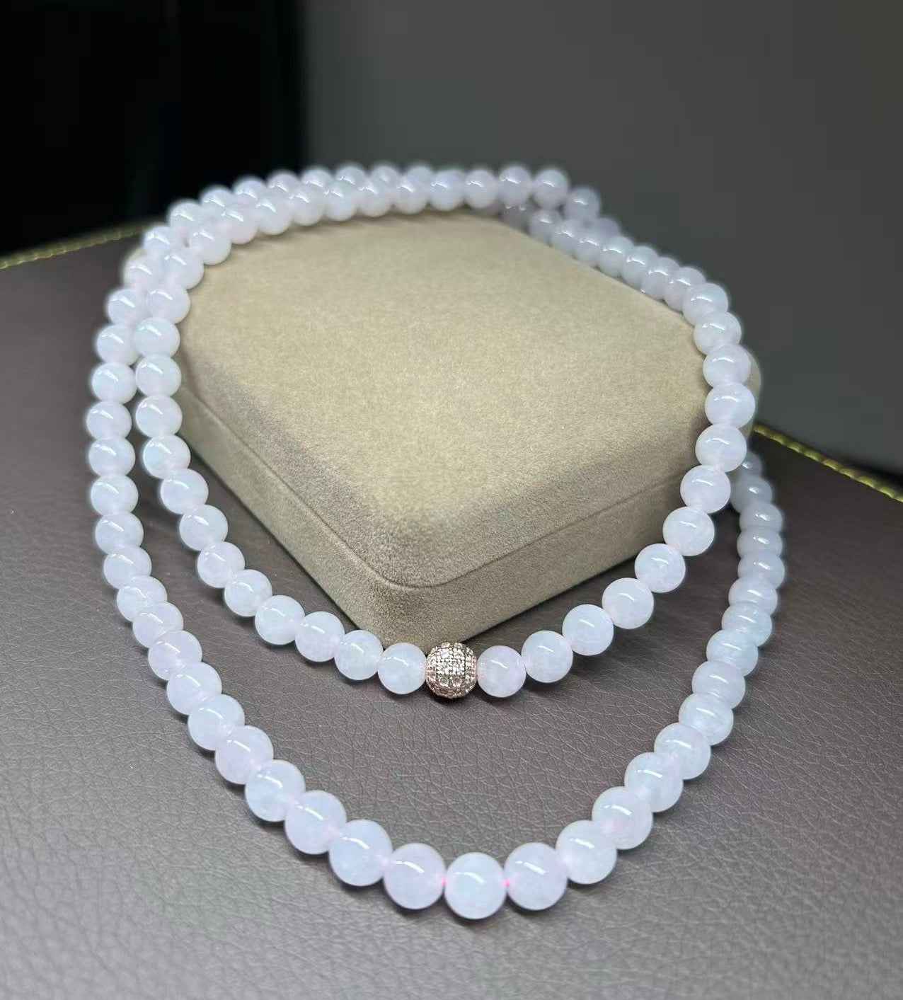 Icy Jadeite Beads Necklace