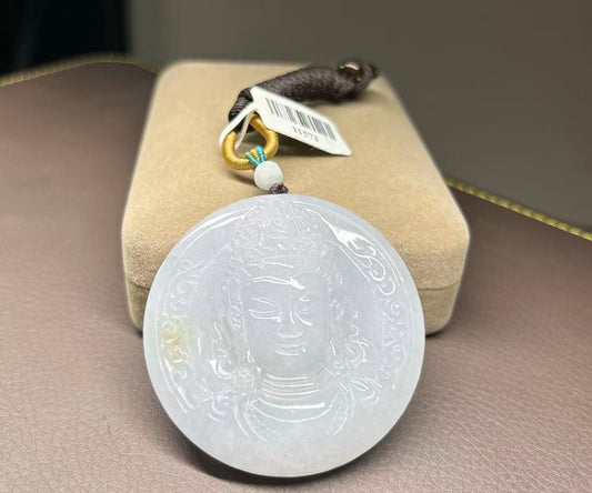 Bodhisattva Head Jadeite Pendant