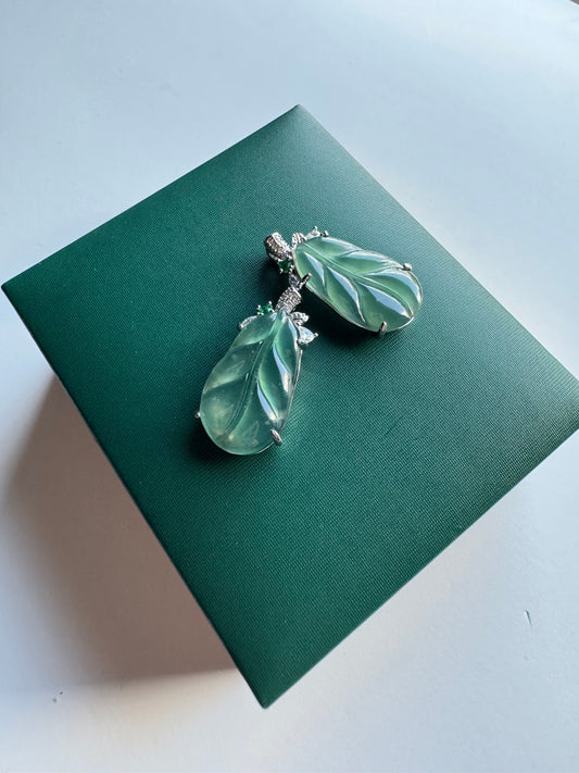 Leaf Jadeite Pendants