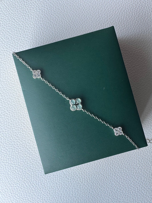 Silver 4 stone Bracelet