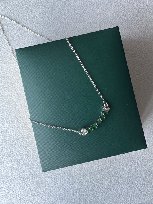 Silver Jade Chain Necklace