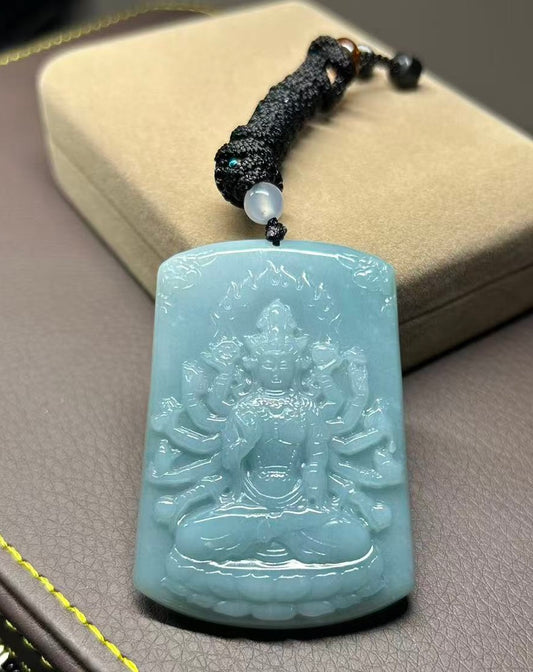Thousand-Armed Guanyin Jadeite pendant