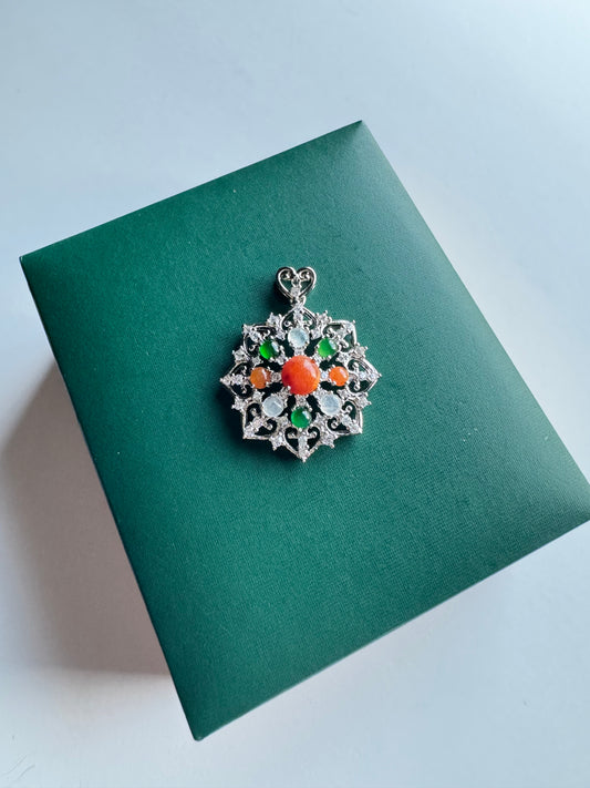 Colorful Jadeite Pendant Necklace