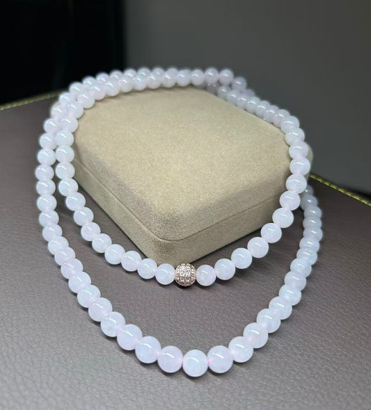 Icy Jadeite Beads Necklace