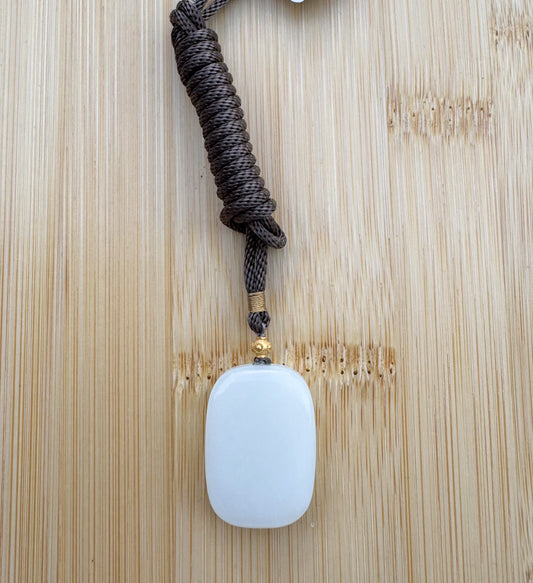 Certificate True Natural Hetian Jade Pendant