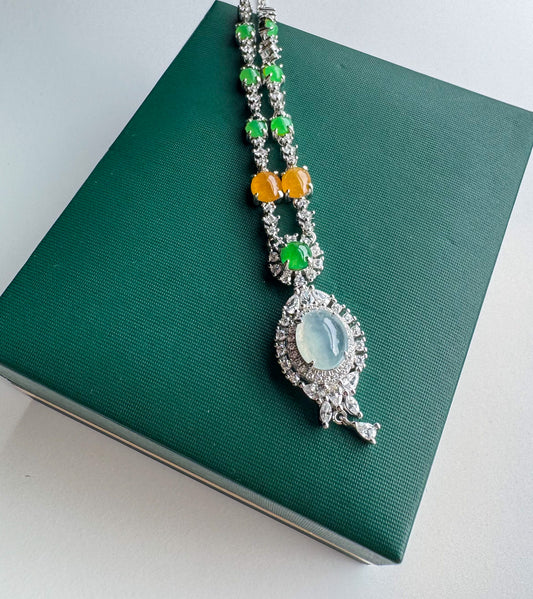 Certified Gemstone Jadeite Necklace