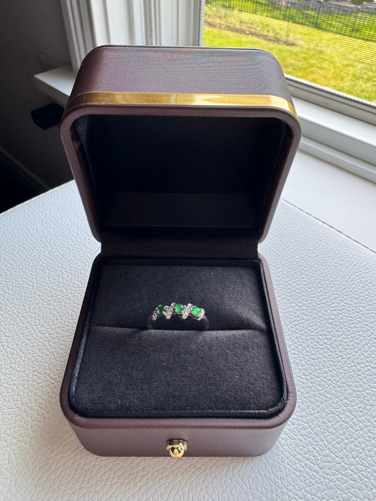 Beaded Jade Rings