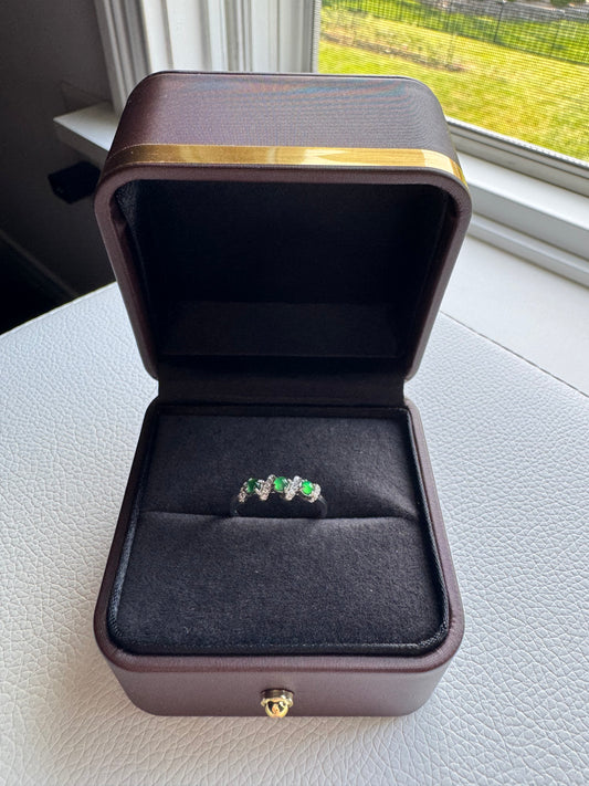Beaded Jade Rings